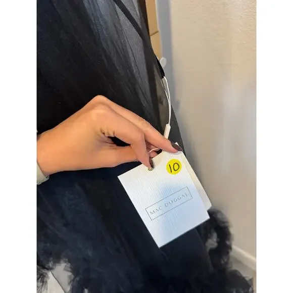 Mac Duggal | Ruffled Hem High-Low Gown - Picture 7 of 9